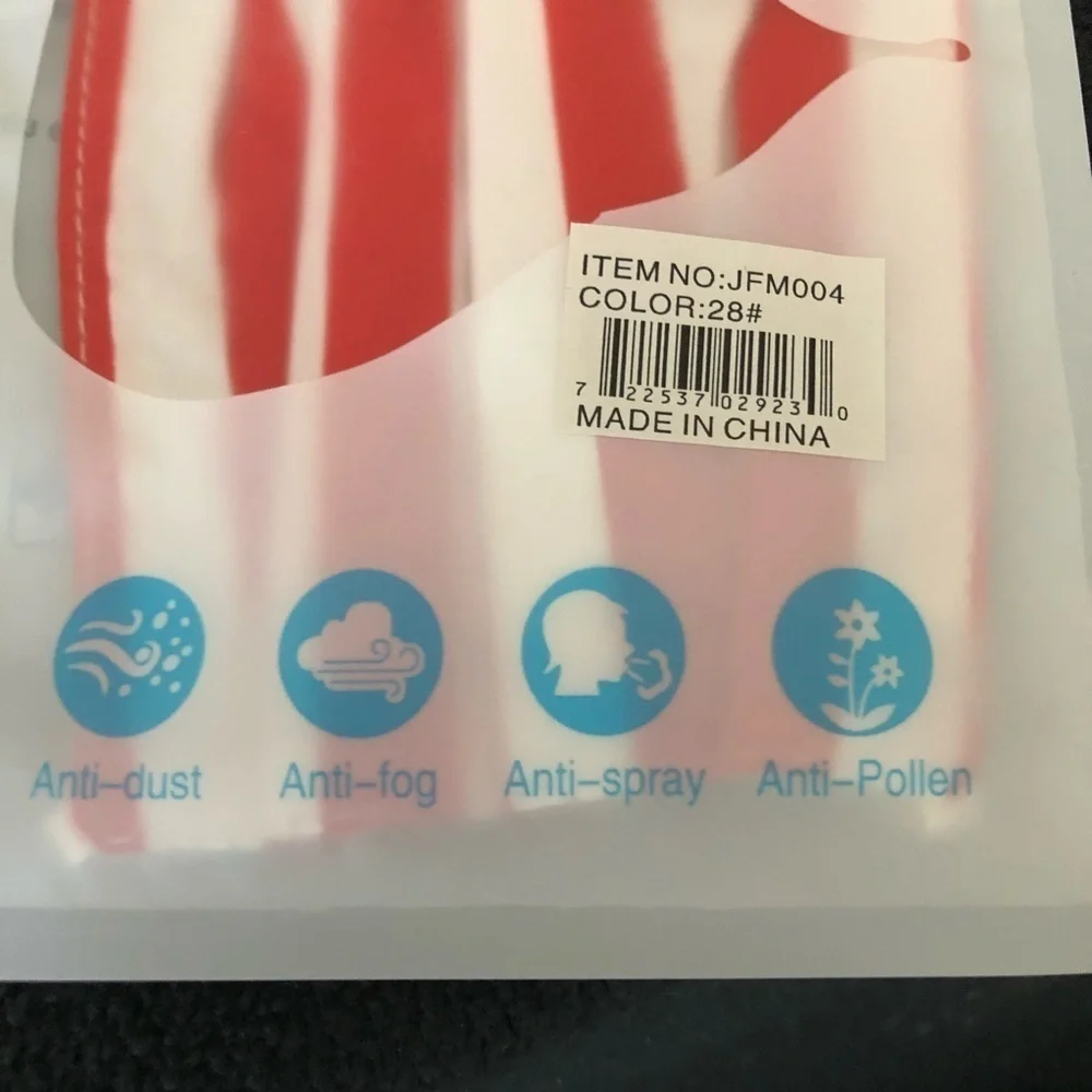 American Flag Two-Layer Pleated Mask, adjustable